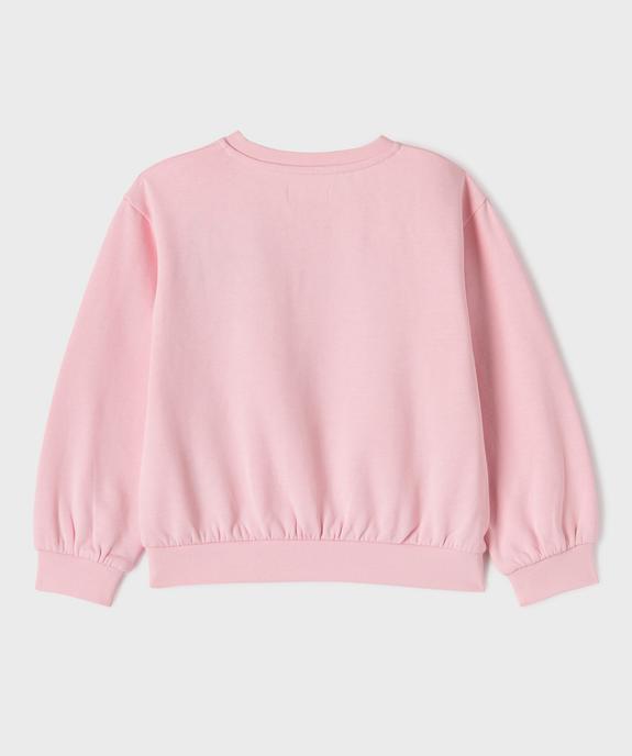 Sweat ample imprimé avec encolure élastiquée fille vue3 - GEMO 4G FILLE - GEMO