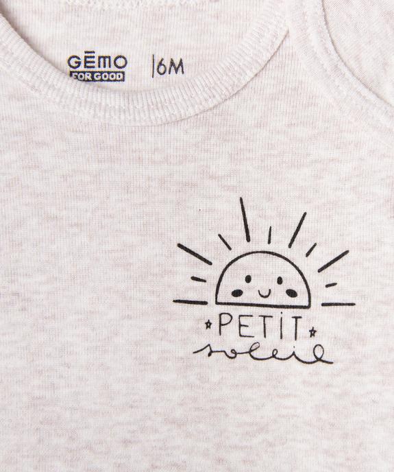 Bodies manches longues bébé  (lot de 3) vue10 - GEMO 4G BEBE - GEMO