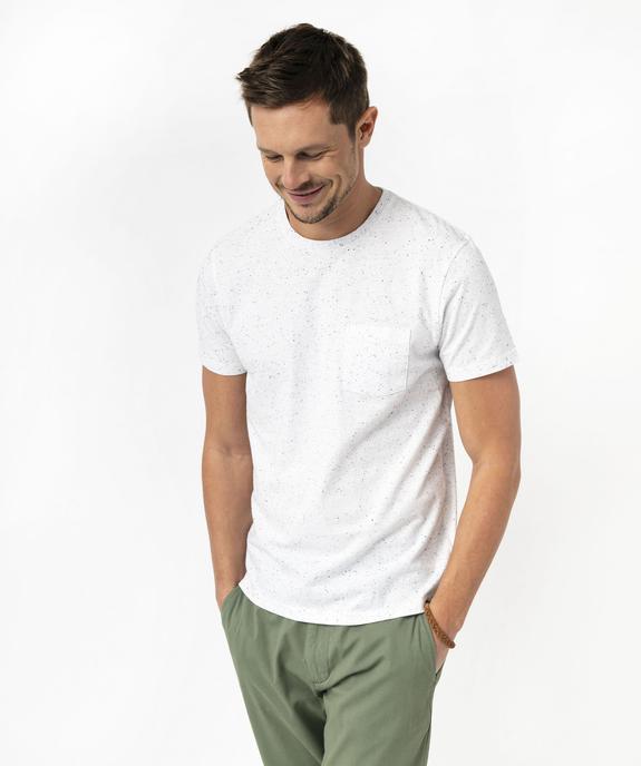 Tee-shirt à manches courtes avec poche poitrine homme vue2 - GEMO (HOMME) - GEMO