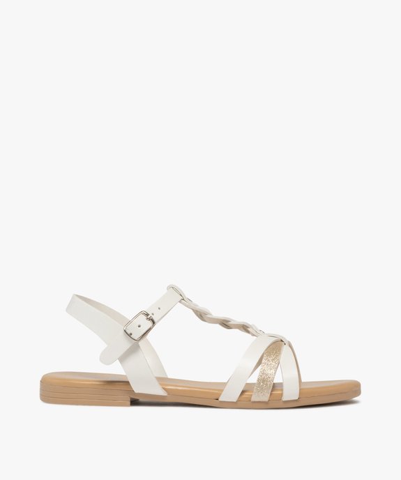 Sandales fille avec bride centrale tressée et brides fantaisie vue1 - GEMO (ENFANT) - GEMO