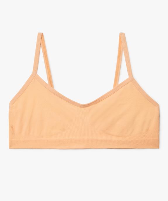 Brassière à fines bretelles en maille extensible fille vue1 - GEMO (JUNIOR) - GEMO