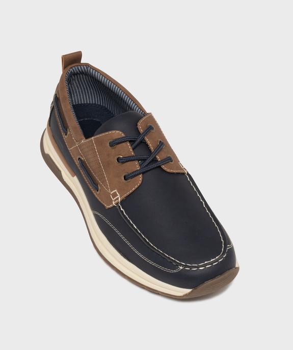 Chaussures bateau à lacets semelle sport homme - Urban Steps vue5 - URBAN STEPS - GEMO