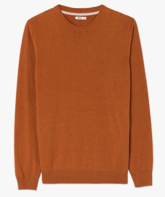 Pull à col rond en coton homme vue4 - GEMO (HOMME) - GEMO