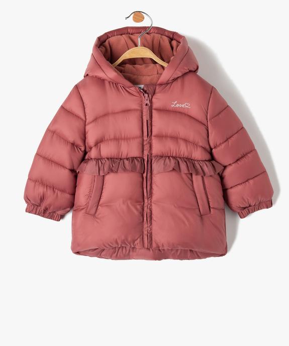 Blouson bébé fille à capuche avec motifs fleuris vue1 - GEMO(BEBE DEBT) - GEMO