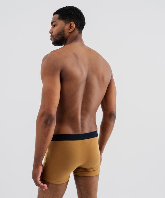 Boxers en coton biologique uni et imprimé homme (lot de 2) vue2 - GEMO 4G HOMME - GEMO