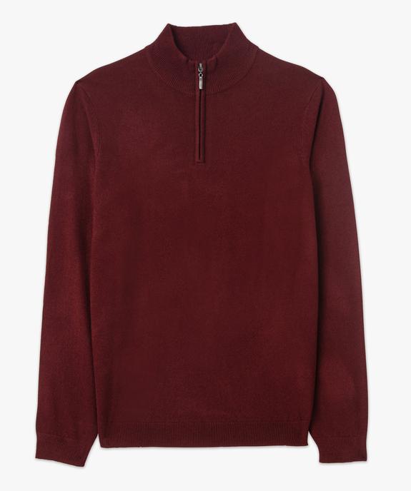 Pull col camionneur zippé en fine maille homme vue4 - GEMO (HOMME) - GEMO