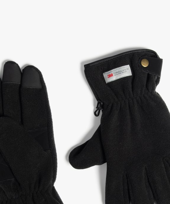 Gants tactiles en maille polaire homme - 3M vue2 - GEMO (ACCESS) - GEMO