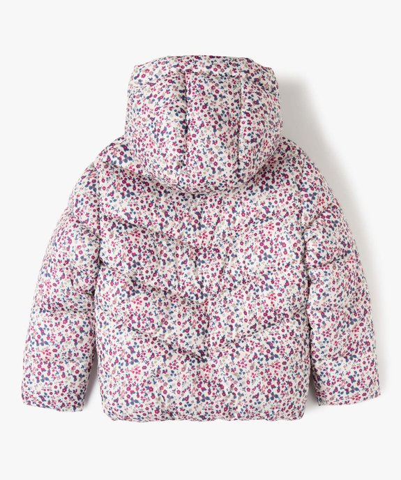 Blouson fille matelassé doublé polaire à motifs vue5 - GEMO 4G FILLE - GEMO