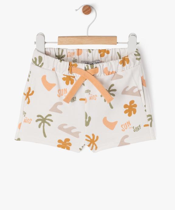 Short en maille à motifs estivaux bébé garçon vue1 - GEMO 4G BEBE - GEMO