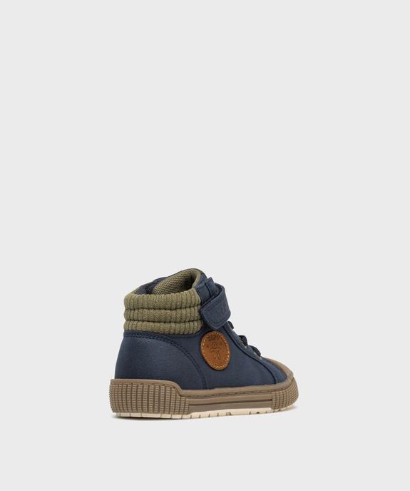 Chaussures montantes à col en velours côtelé bébé garçon - Gepy vue4 - GEPY - GEMO