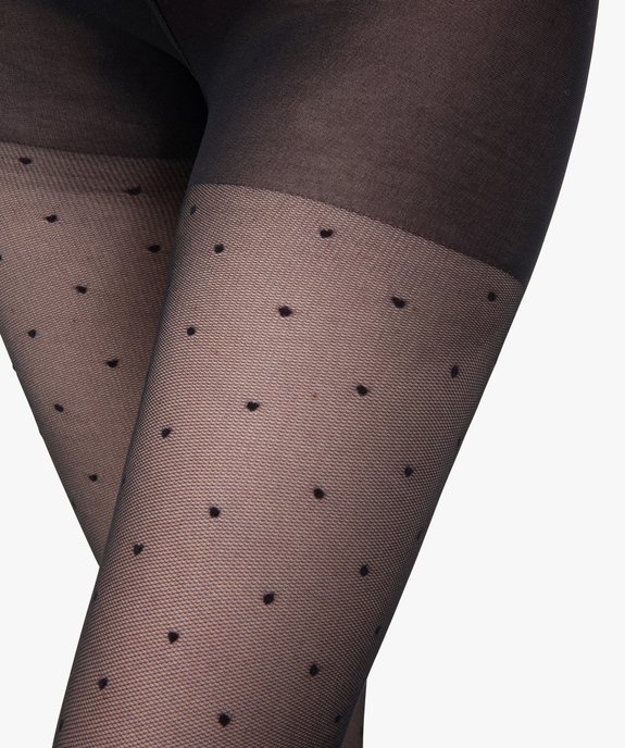 Collants de grossesse à motifs plumetis vue2 - GEMO (MATER) - GEMO