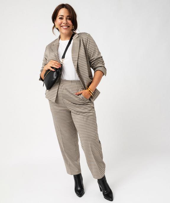 Veste blazer à motif pied-de-poule femme grande taille  - GEMO (G TAILLE) Veste blazer à motif pied-de-poule femme grande taille  vue6 - GEMO (G TAILLE) - GEMO