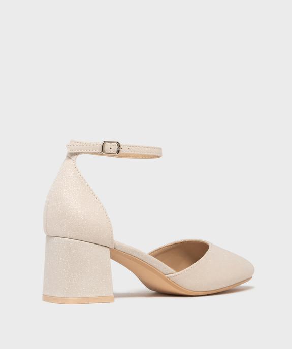 Escarpins pailletés à talon large et bout pointu femme - Valentina Baldano vue4 - VALENTINA BALDA - GEMO