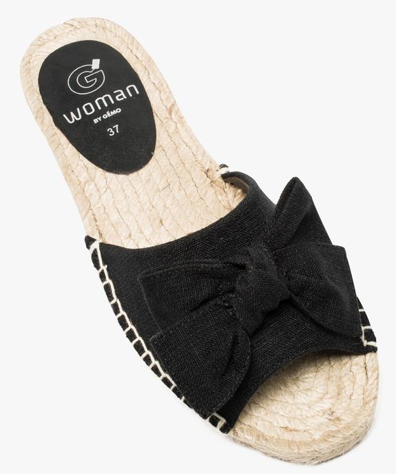 Mules ouvertes femme avec noeud sur le dessus et semelle corde vue5 - GEMO (CASUAL) - GEMO