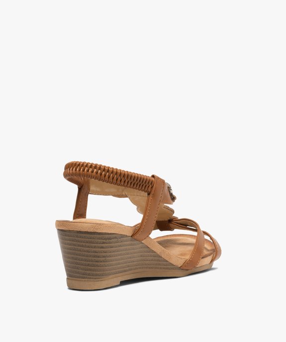 Sandales femme à bride talon élastique ornée de perles vue4 - GEMO(URBAIN) - GEMO