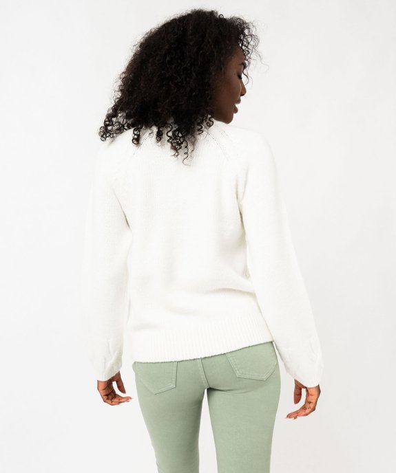 Pull à torsades avec strass brodés femme vue4 - GEMO(FEMME PAP) - GEMO