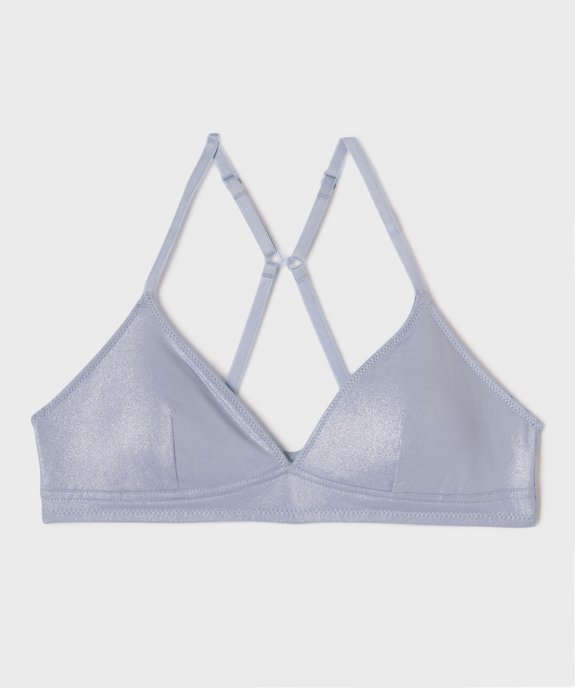 Soutien-gorge pailleté dos nageur avec mousse amovibles fille vue1 - GEMO (JUNIOR) - GEMO
