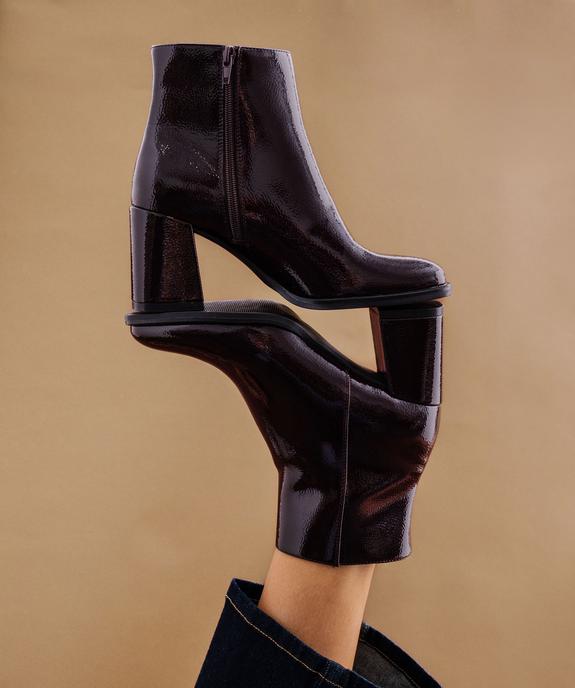 Boots vernis avec bout carré et talon flare femme - Follow Me - FOLLOW ME Boots vernis avec bout carré et talon flare femme - Follow Me vue1 - FOLLOW ME - GEMO