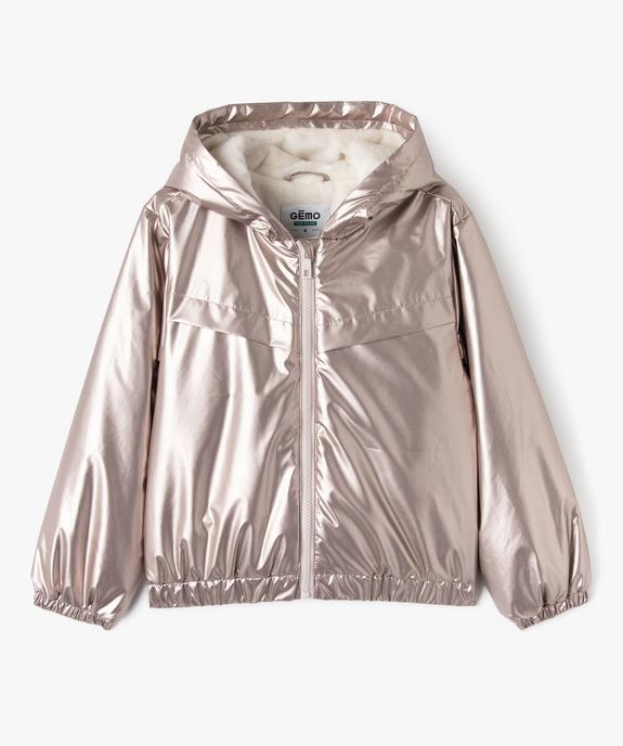 Blouson déperlant à capuche avec doublure  fille vue2 - GEMO 4G FILLE - GEMO