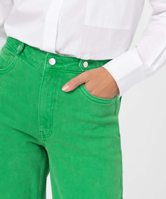 Jean femme « wide leg » taille haute coloré vue2 - GEMO(FEMME PAP) - GEMO