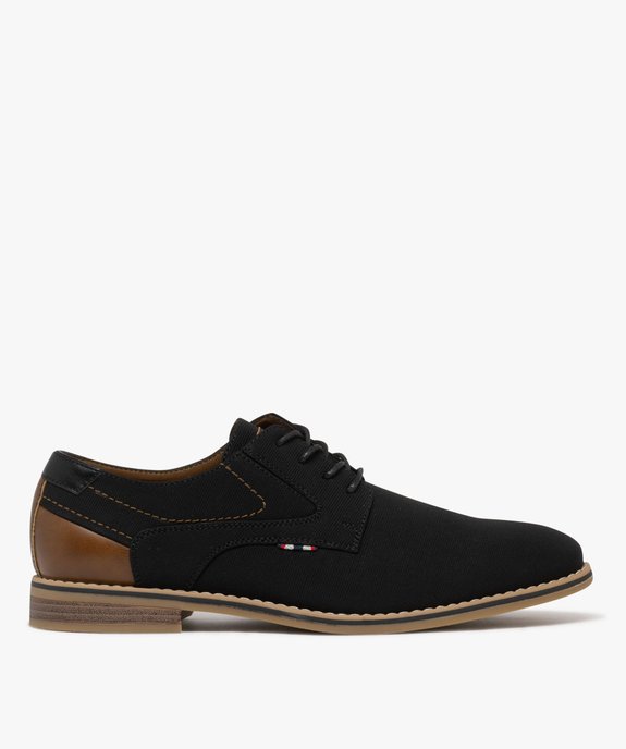 Derbies en toile texturée et détails contrastants homme  vue2 - MARIO BALDANO - GEMO