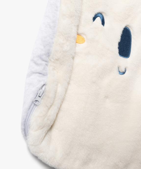 Gigoteuse en velours TOG 2,5 avec motif en maille peluche bébé vue4 - GEMO 4G BEBE - GEMO