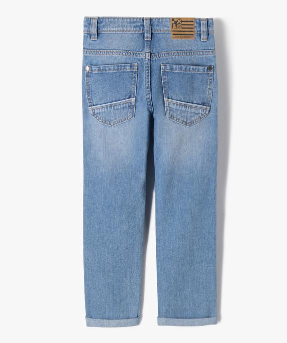 Jean slim délavé à revers et taille ajustable garçon - LuluCastagnette vue3 - LULUCASTAGNETTE - GEMO