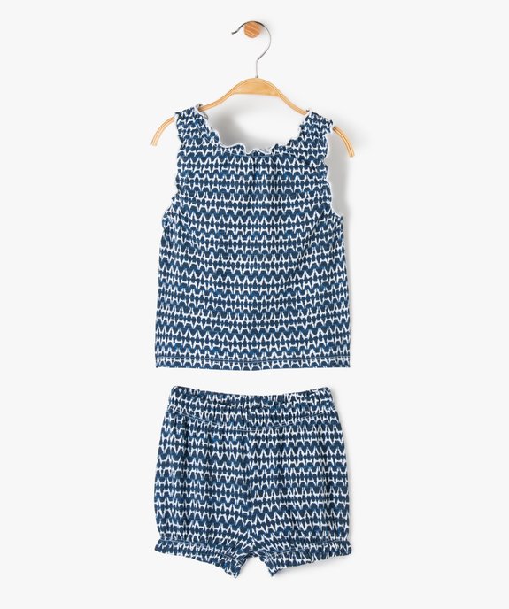 Ensemble bébé fille 2 pièces : débardeur et short imprimés vue1 - GEMO(BEBE DEBT) - GEMO