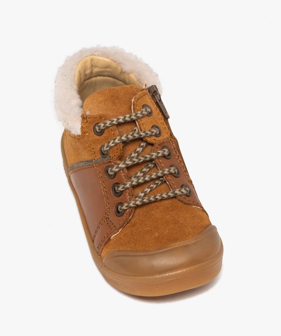Baskets bébé garçon en cuir avec col Sherpa - NA! vue10 - NA! - GEMO