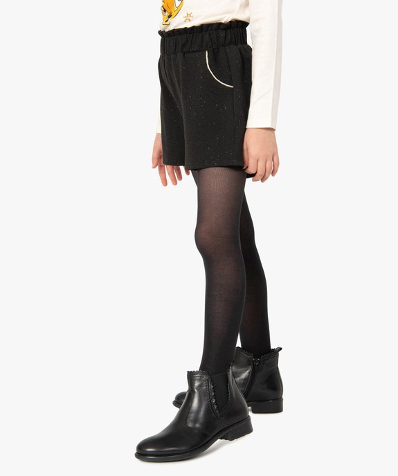 Short fille à paillettes en maille extensible vue1 - GEMO (ENFANT) - GEMO