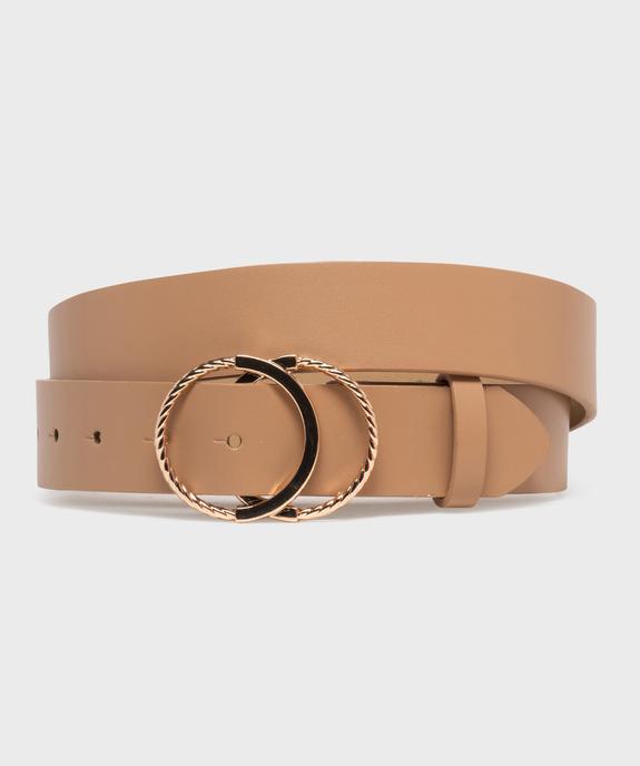 Ceinture en cuir imitation à double boucle bijou femme vue1 - GEMO (ACCESS) - GEMO