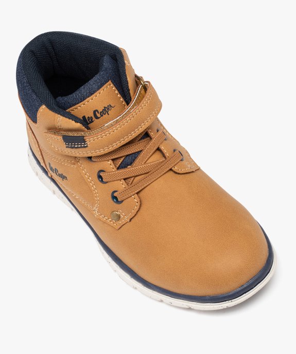 Boots garçon unies à col denim et à scratch - Lee Cooper vue5 - LEE COOPER - GEMO