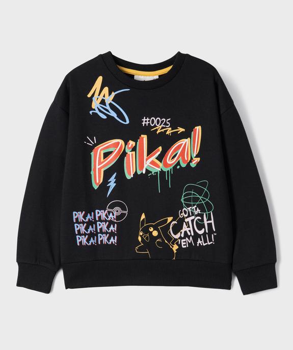Sweat molletonné avec motifs Pikachu garçon - Pokemon vue1 - POKEMON - GEMO