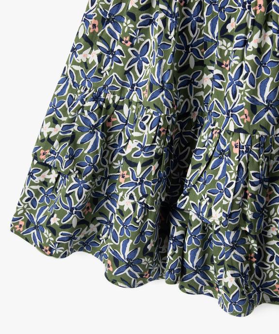 Jupe volantée en viscose fleurie fille - LuluCastagnette vue2 - LULUCASTAGNETTE - GEMO