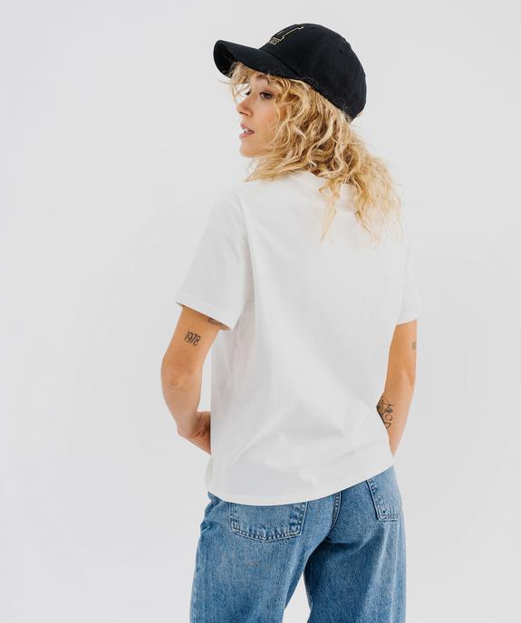 Tee-shirt manches courtes avec motif folk femme vue3 - GEMO(FEMME PAP) - GEMO