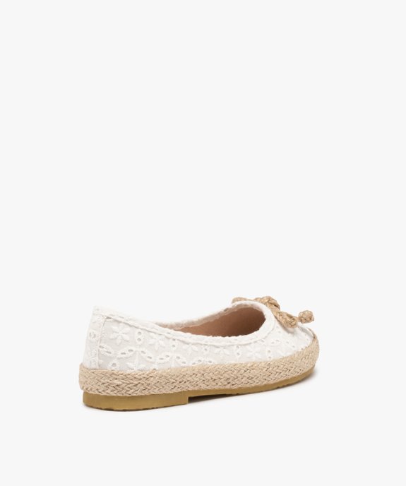 Ballerines fille unies en dentelle et semelle de corde vue4 - GEMO (ENFANT) - GEMO
