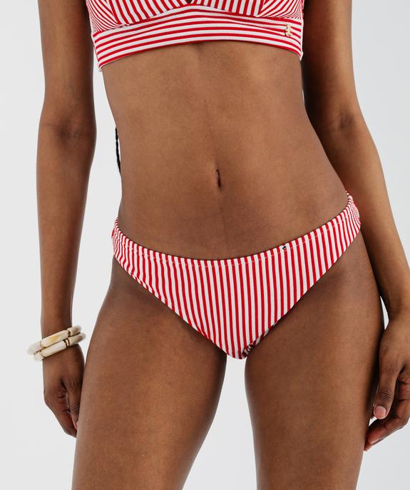 Bas de maillot de bain rayé forme culotte femme - LuluCastagnette vue1 - LULUCASTAGNETTE - GEMO