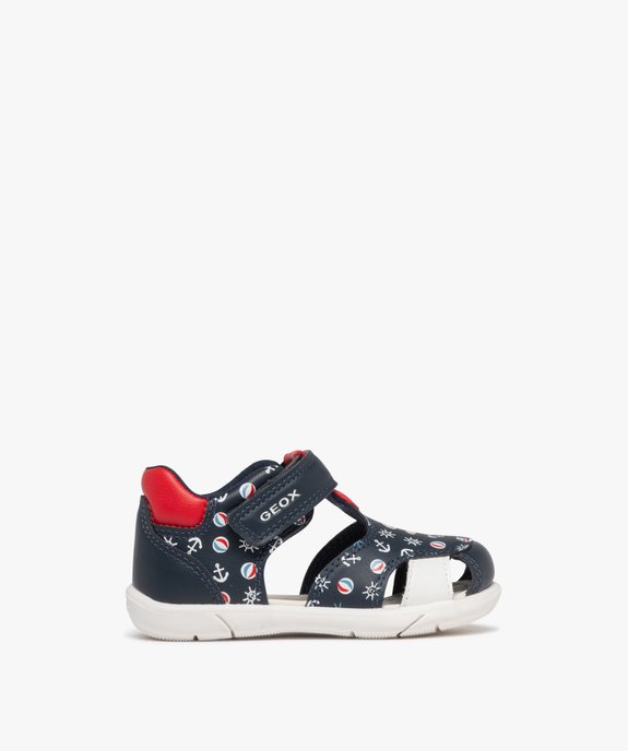 Chaussures imprimées respirantes à scratch bébé garçon  - Geox vue1 - GEOX - GEMO