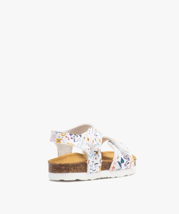 Sandales bébé fille à double scratch et à motif fleuri vue4 - GEMO 4G BEBE - GEMO