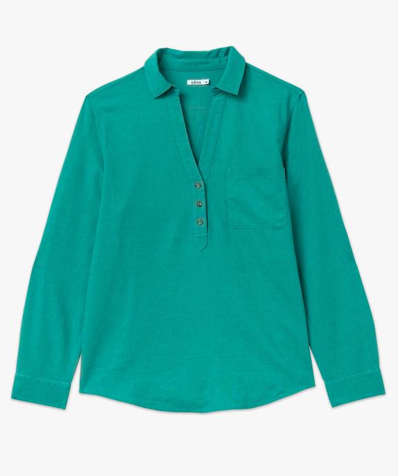 Chemise à manches longues contenant du lin femme vue4 - GEMO 4G FEMME - GEMO