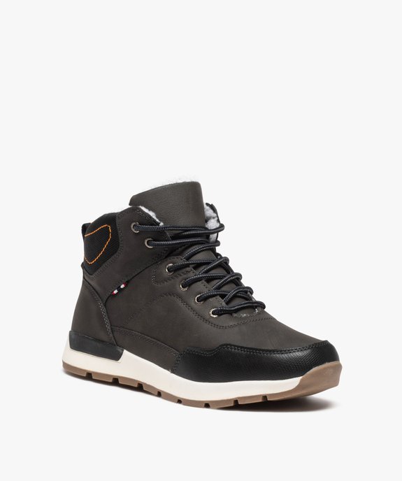 Baskets homme mid-cut unies avec intérieur fourré vue2 - GEMO (CASUAL) - GEMO