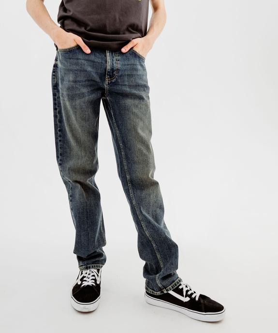 Jean coupe Regular coloris délavé homme vue2 - GEMO 4G HOMME - GEMO
