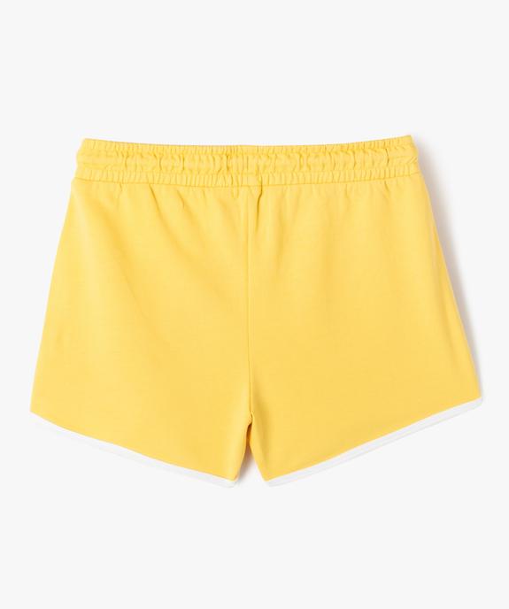 Short en maille avec biais contrastants fille vue3 - GEMO 4G FILLE - GEMO