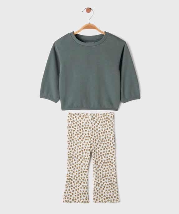 Ensemble 2 pièces sweat + legging flare bébé fille vue1 - GEMO 4G BEBE - GEMO