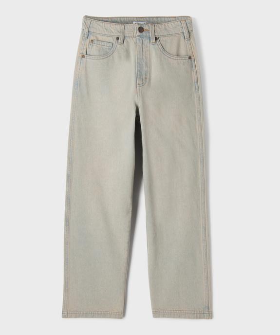 Jean loose délavé avec taille ajustable garçon  vue1 - GEMO (JUNIOR) - GEMO