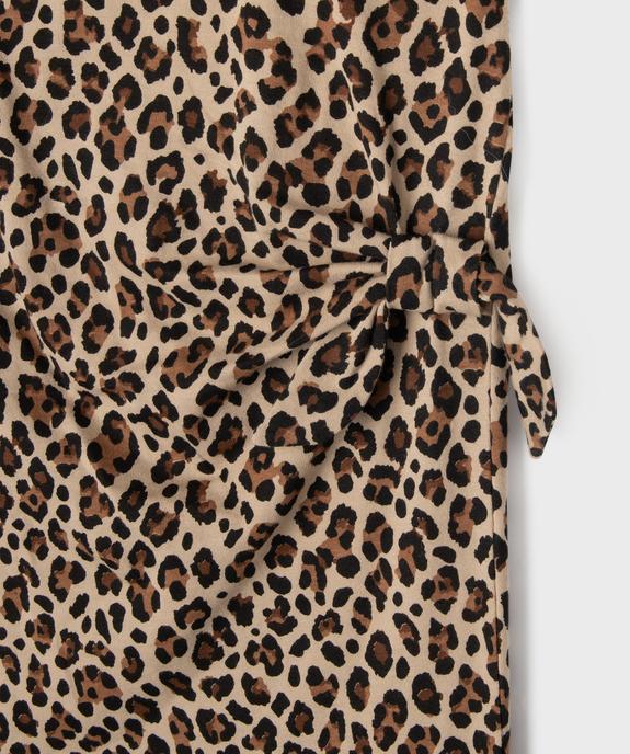 Robe tee-shirt avec noeud sur la hanche fille vue3 - GEMO (ENFANT) - GEMO