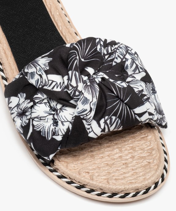 Mules de piscine femme à bandeau en toile imprimée vue6 - GEMO (PLAGE) - GEMO