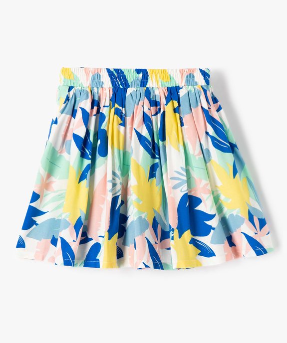Jupe fille à motif feuillage et taille élastique vue3 - GEMO (ENFANT) - GEMO