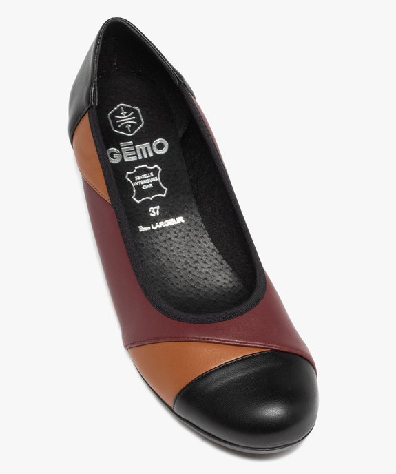 Escarpin confort multicolore avec petit talon femme vue5 - G'FLEX - GEMO