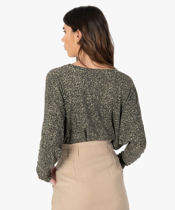 Tee-shirt femme à manches chauve-souris vue3 - GEMO(FEMME PAP) - GEMO